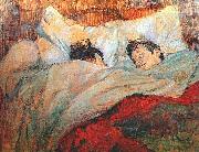 Henri de toulouse-lautrec Bed oil on canvas